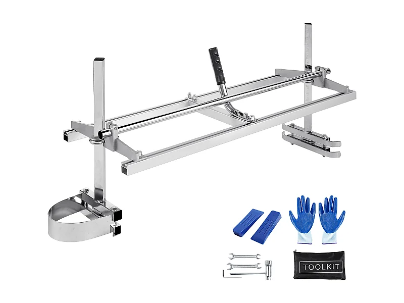 Tragbare Kettensägenmühle von SucceBuy, Führungsschiene 36-122 cm, Schnittstärke 0.5-30cm