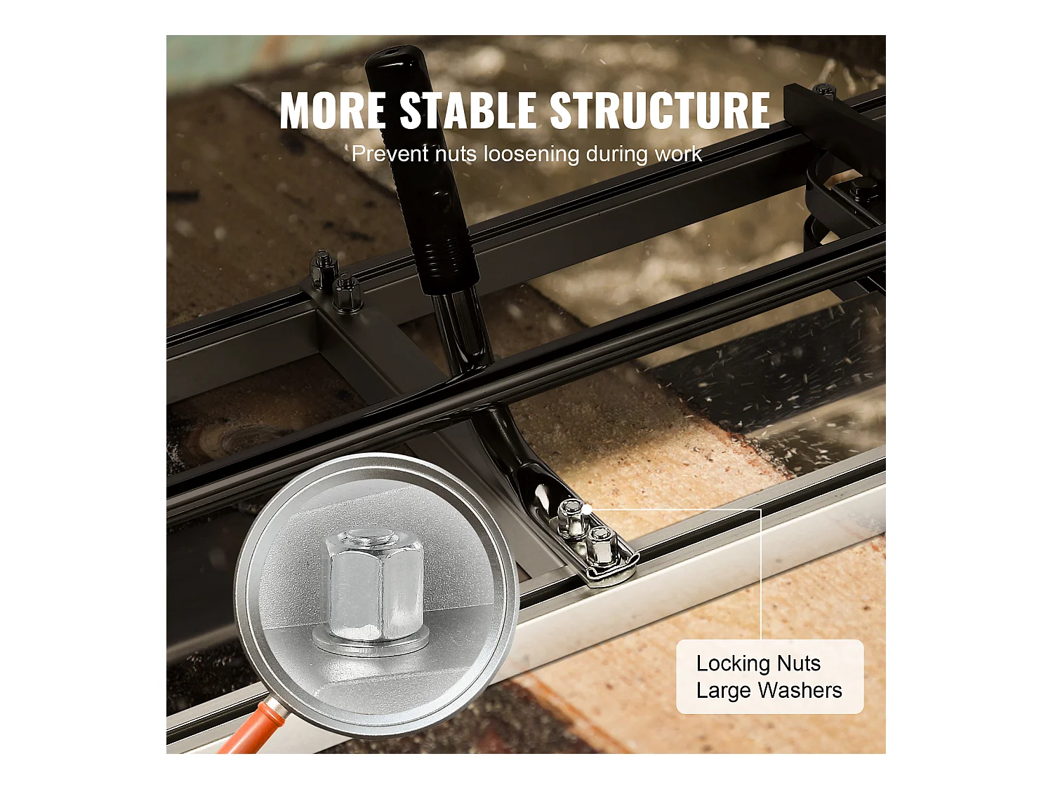 Scie à Chaîne Portative SucceBuy, Guide-Chaîne de 36-122 cm, Épaisseur de Coupe de 0.5-30cm