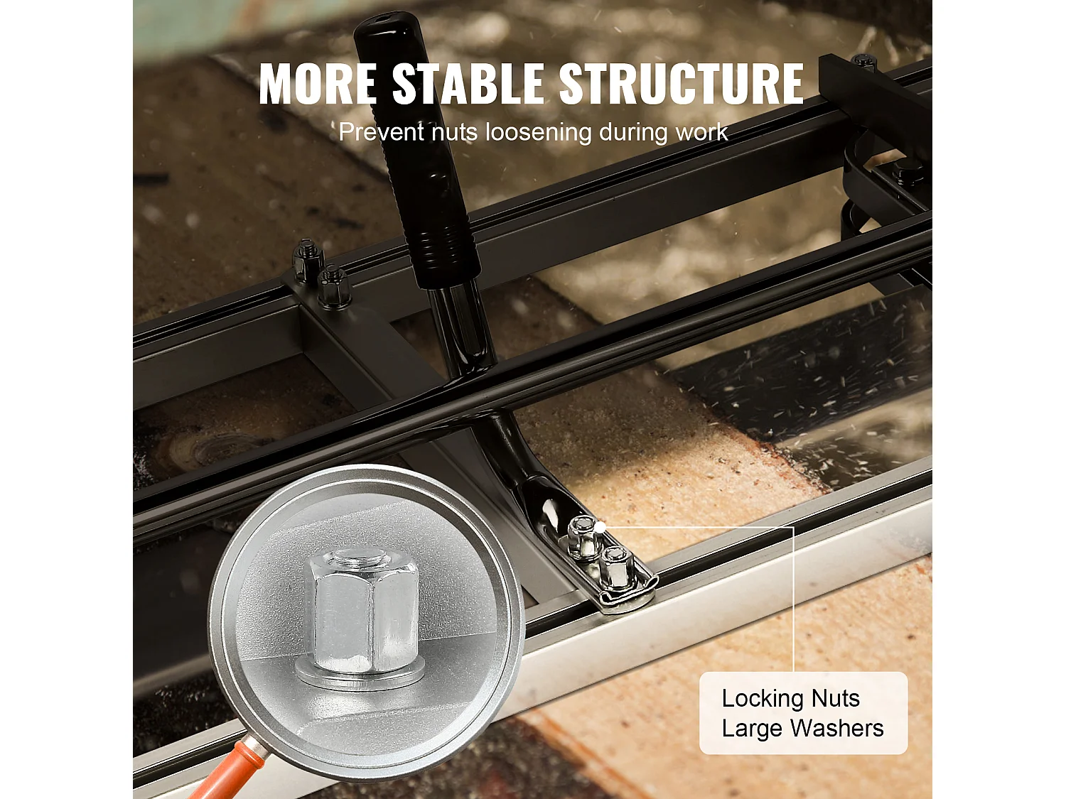 Scie à Chaîne Portative SucceBuy, Guide-Chaîne de 36-122 cm, Épaisseur de Coupe de 0.5-30cm