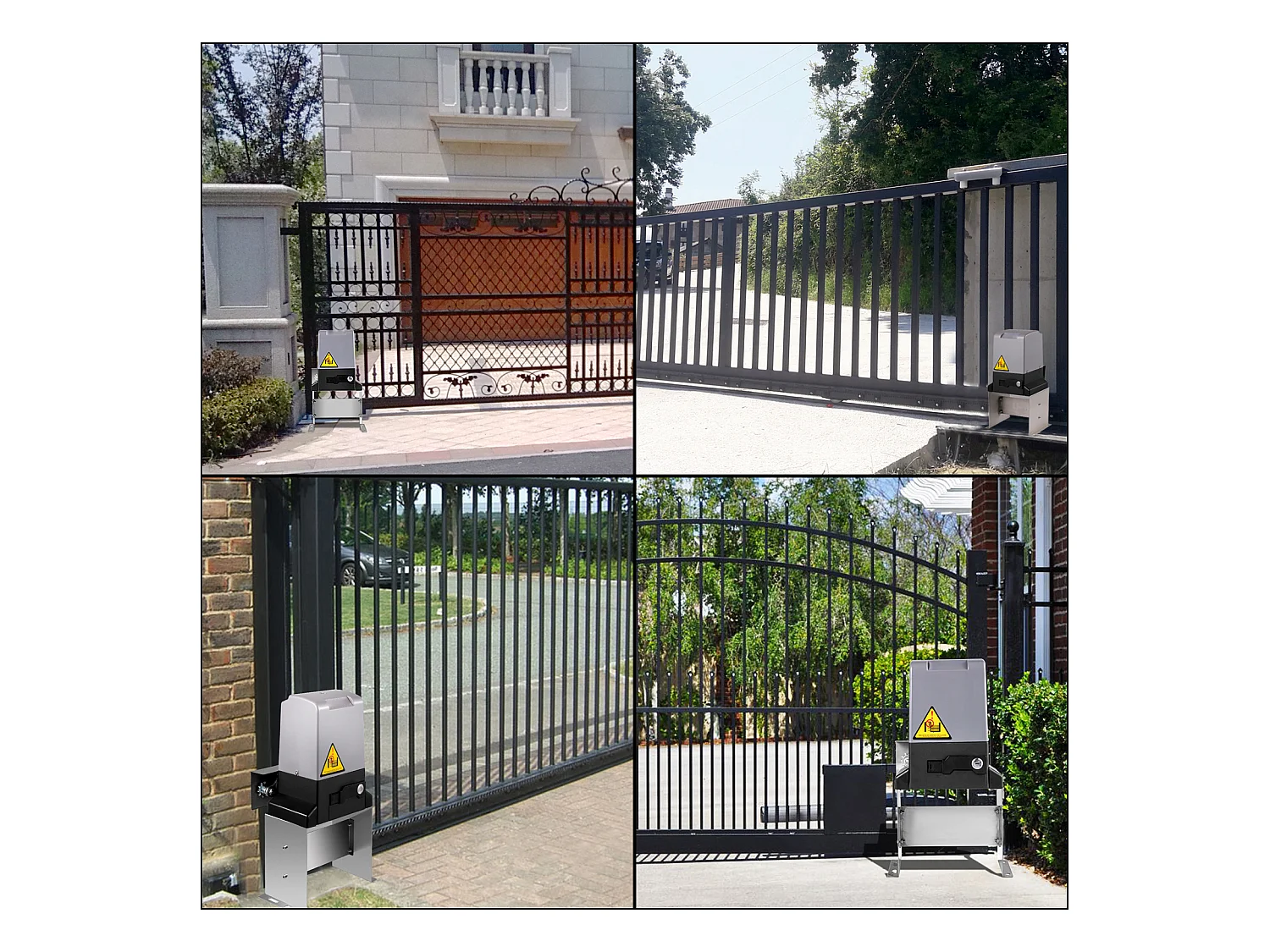 Ouvre-Portail Coulissant SucceBuy, Portail Coulissant Automatique d'une Capacité de 1497kg, Équipé de 4 Télécommandes et d'un Contrôle par Application