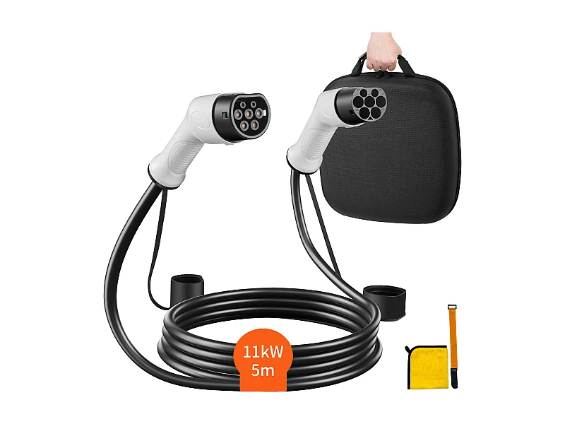 Kabel Ładujący, SucceBuy EV Kabel Ładujący Typ 2 do Typu 2 16A 50CM 11KW TPU