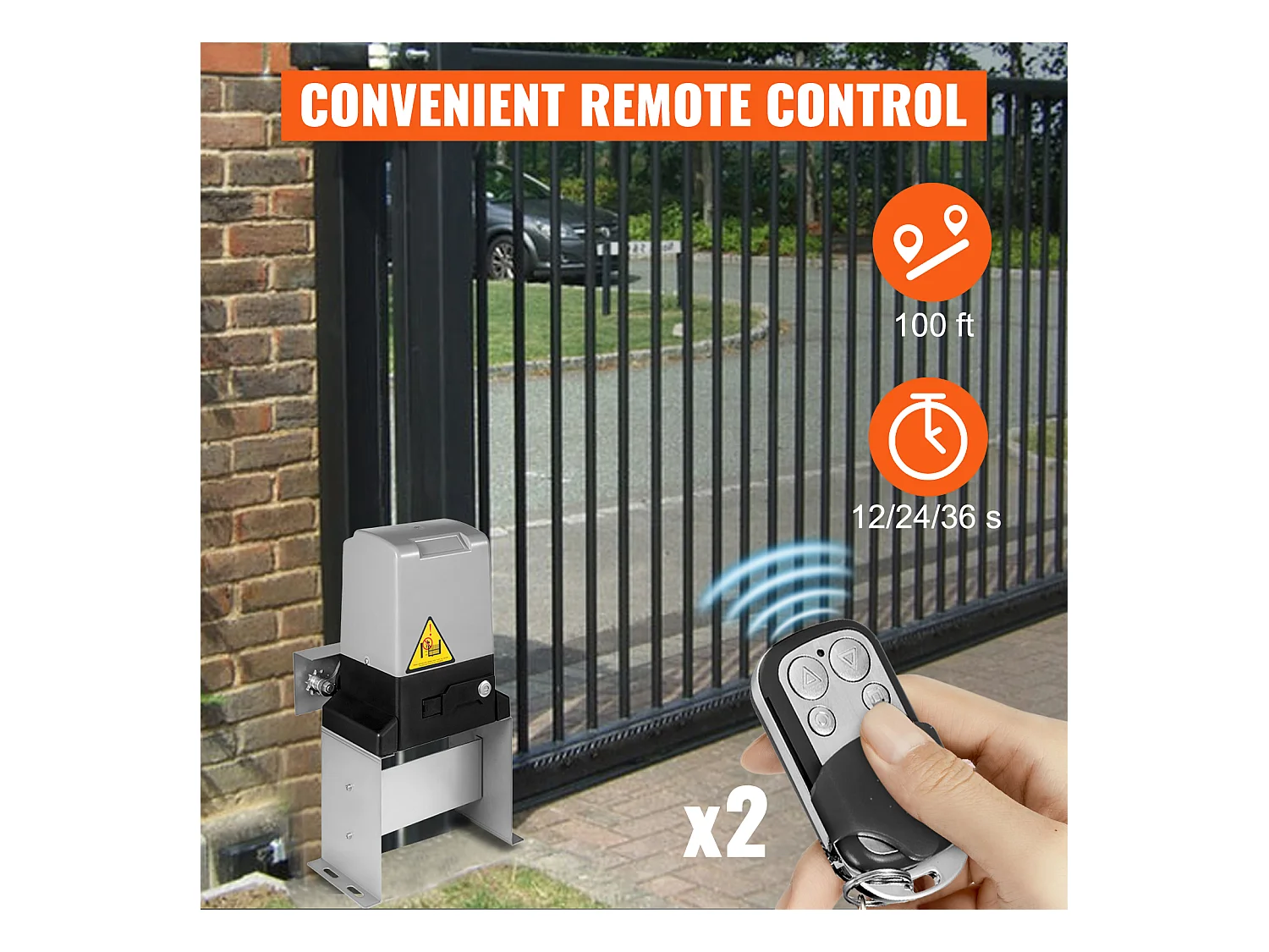 Ouvre-Portes Coulissant Automatique SucceBuy 1497kg avec Capteur Infrarouge pour Allée