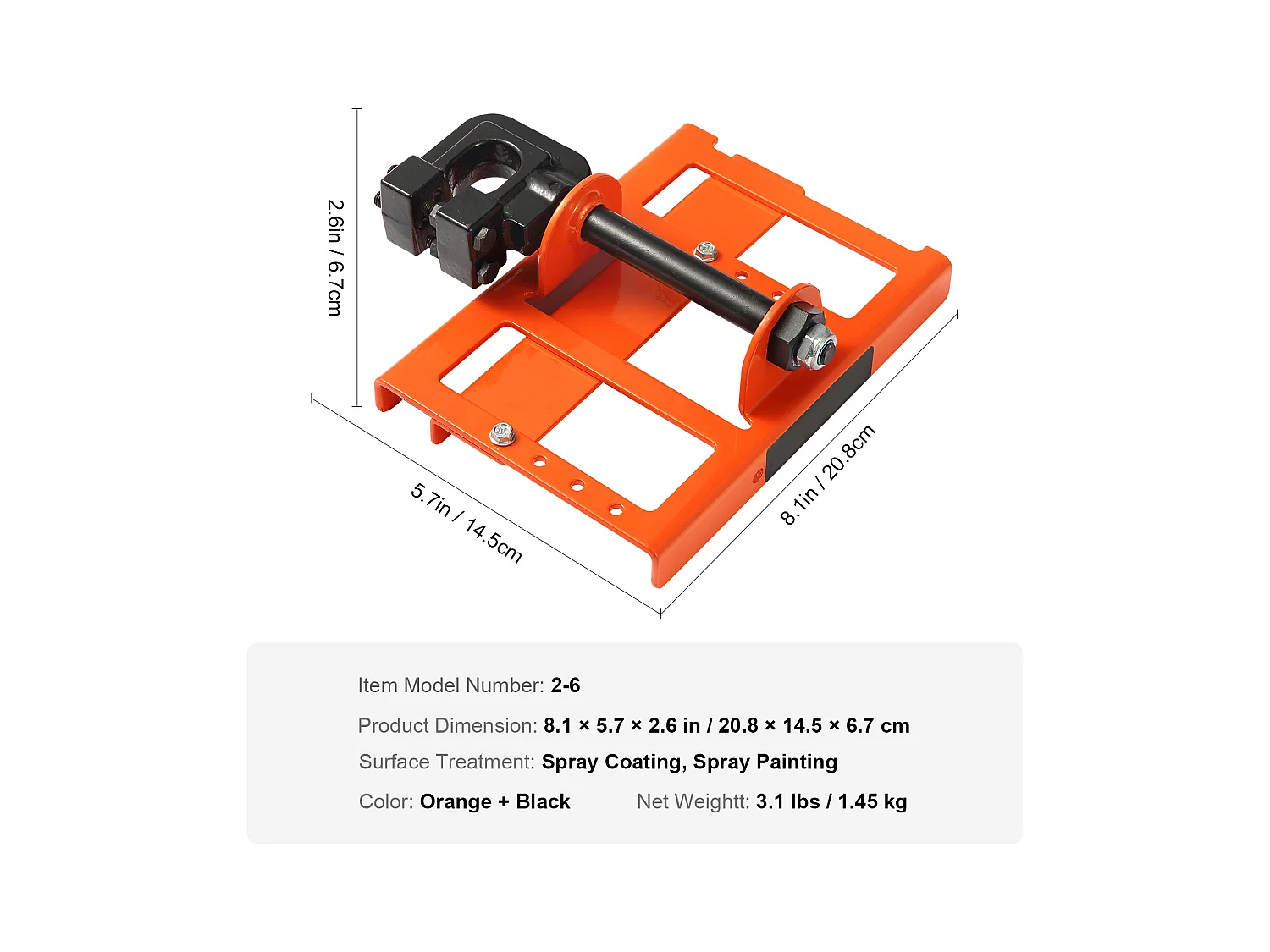Scie à Chaîne SucceBuy, Scie à Chaîne Verticale en Fonte, Guide de Coupe du Bois 2