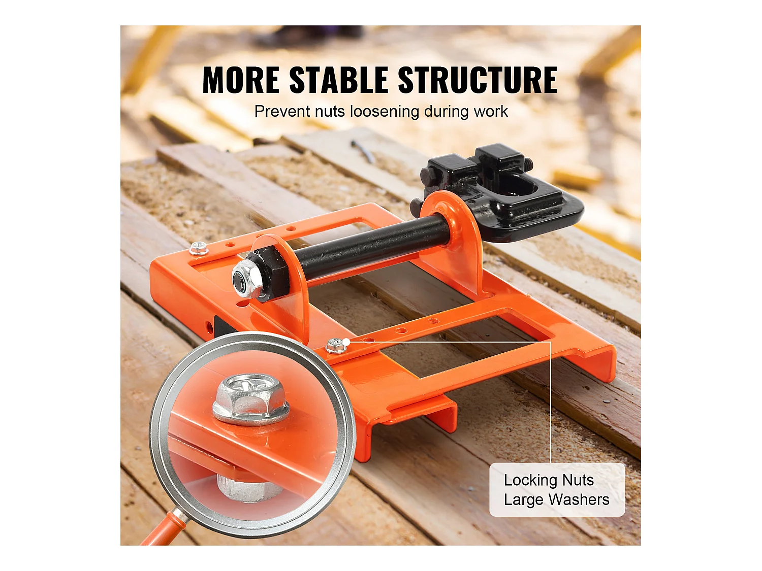 Scie à Chaîne SucceBuy, Scie à Chaîne Verticale en Fonte, Guide de Coupe du Bois 2
