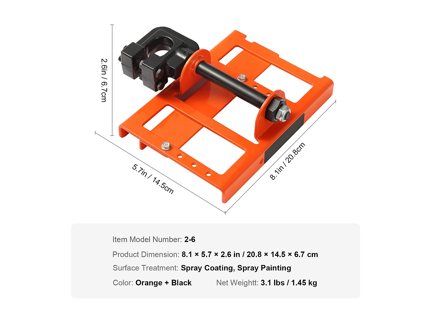 Scie à Chaîne SucceBuy, Scie à Chaîne Verticale en Fonte, Guide de Coupe du Bois 2