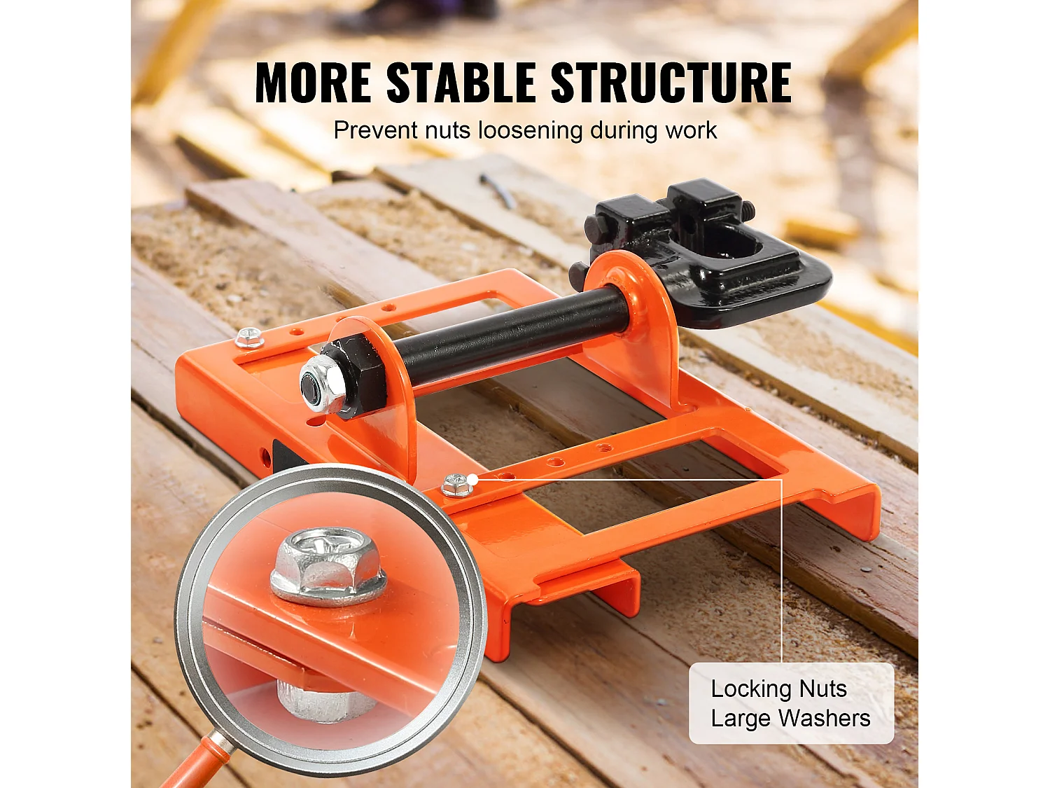 Scie à Chaîne SucceBuy, Scie à Chaîne Verticale en Fonte, Guide de Coupe du Bois 2