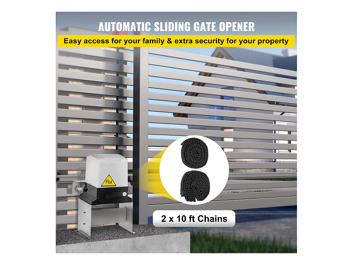 Ouvre-Portail Coulissant SucceBuy 800 kg avec Télécommande