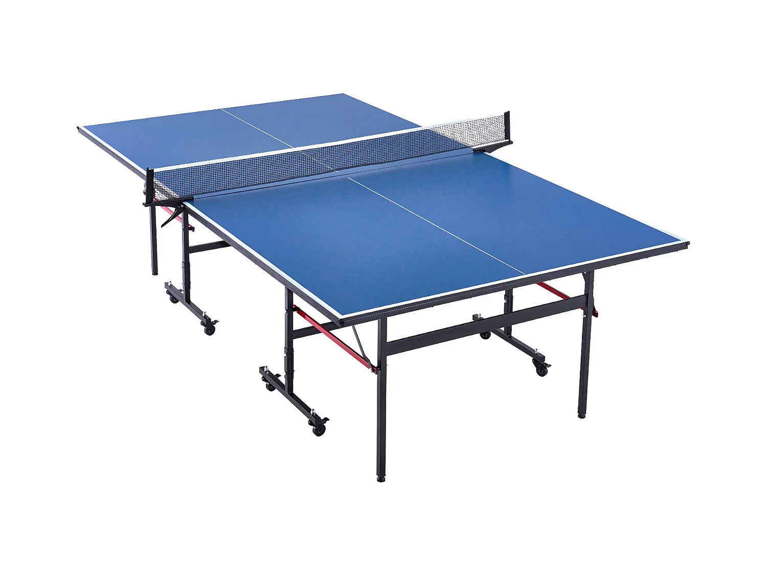 Mesa de Pingue-Pongue SucceBuy, Mesa de Pingue-Pongue Dobrável com Rede de Aperto, Uso Interno