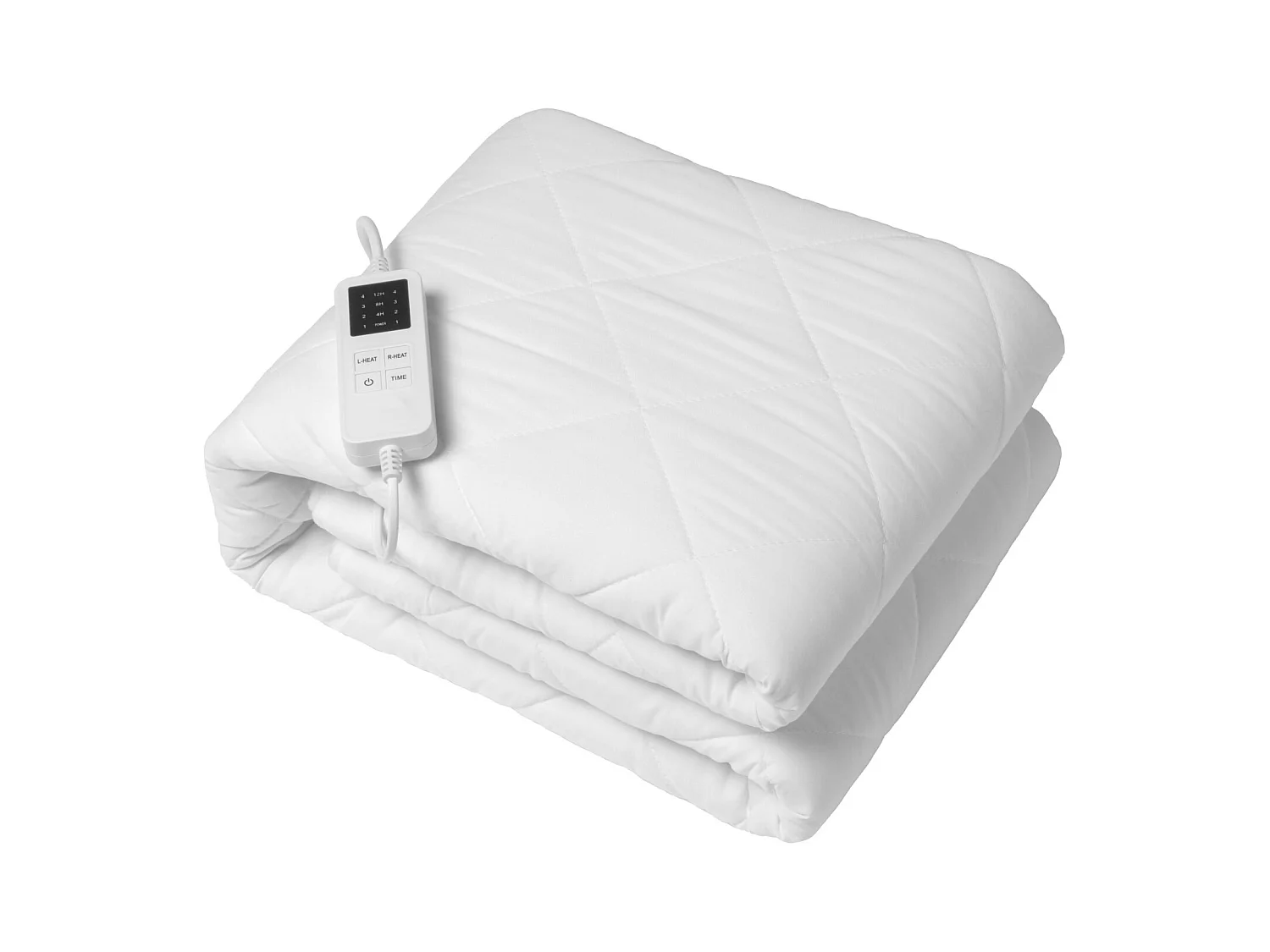Couverture Chauffante Électrique, SucceBuy Coussin Chauffant 150x160 cm, 4H Ctrl, 12T, 8H Off, Élastique, Lit, 220-240V, Brossé