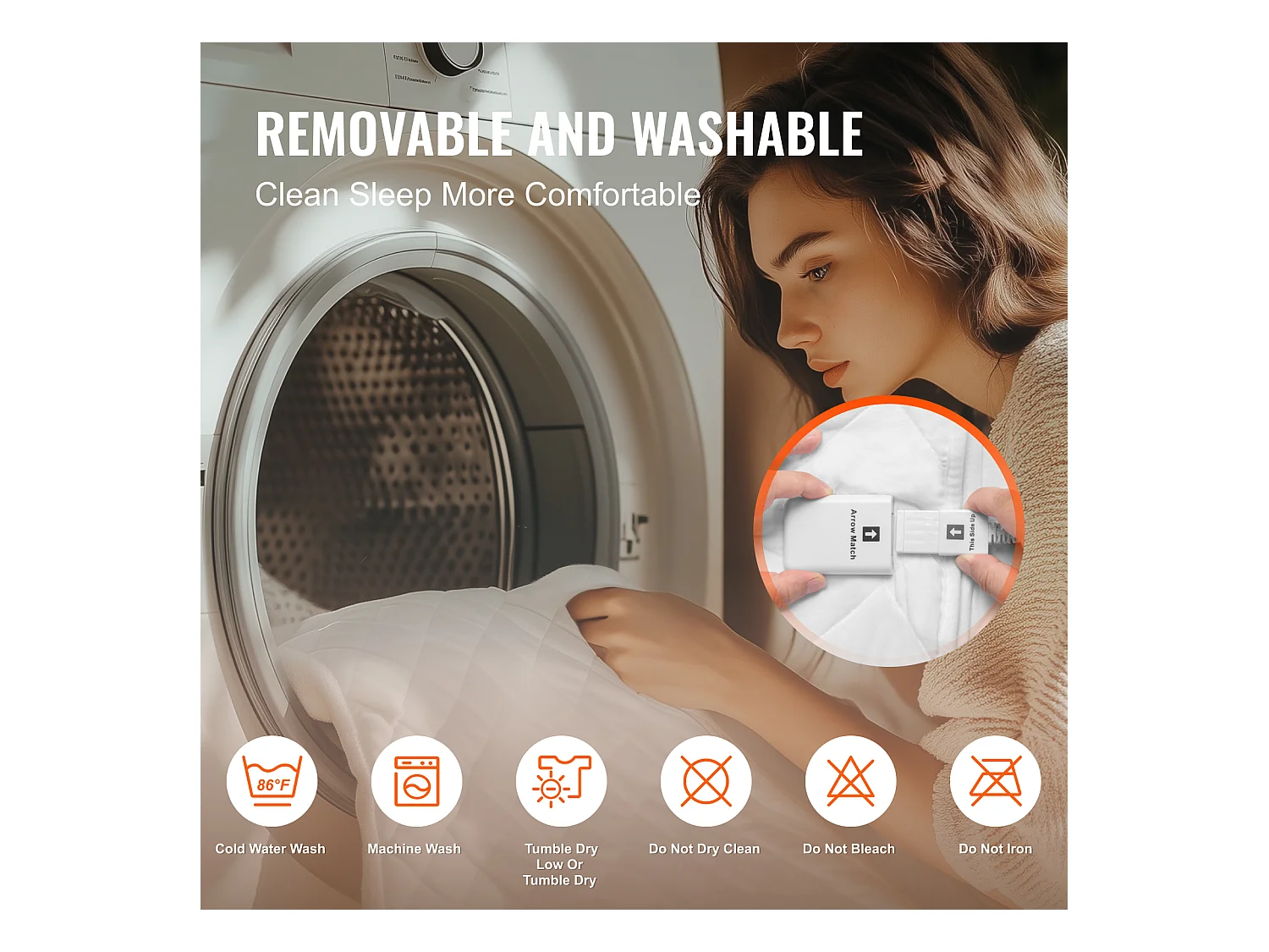 Couverture Chauffante Électrique, SucceBuy Surmatelas Chauffant 150 x 80 cm avec Minuterie et Arrêt Automatique