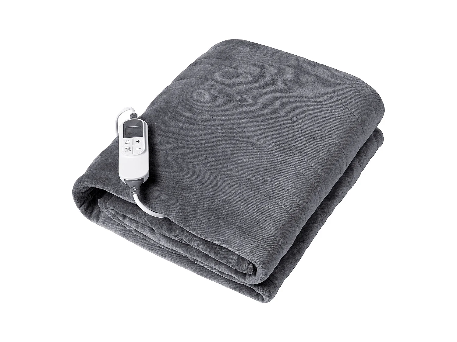 Couverture Chauffante Électrique, SucceBuy Couverture Chauffante 130x180 cm, Plaid Électrique, Flanelle Douce, Gris