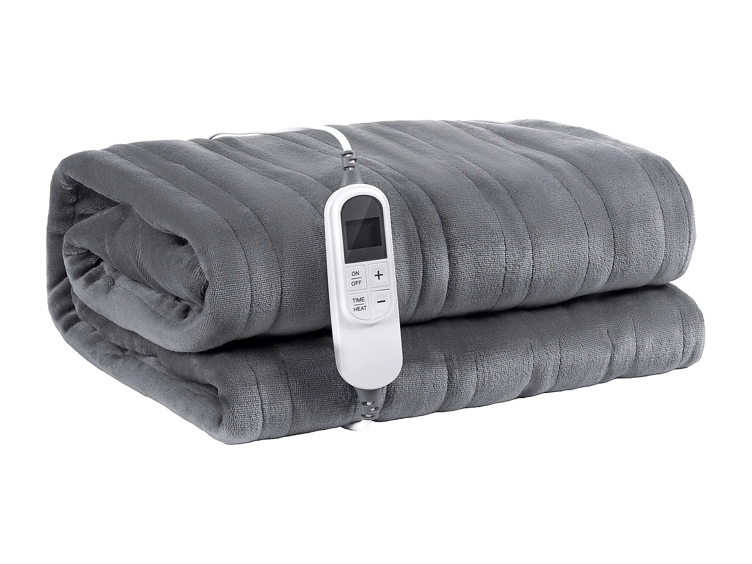 Coperta Elettrica Riscaldata, SucceBuy Coperta Riscaldata 130x180 cm, Coperta Elettrica, Flanella Morbida, Grigio