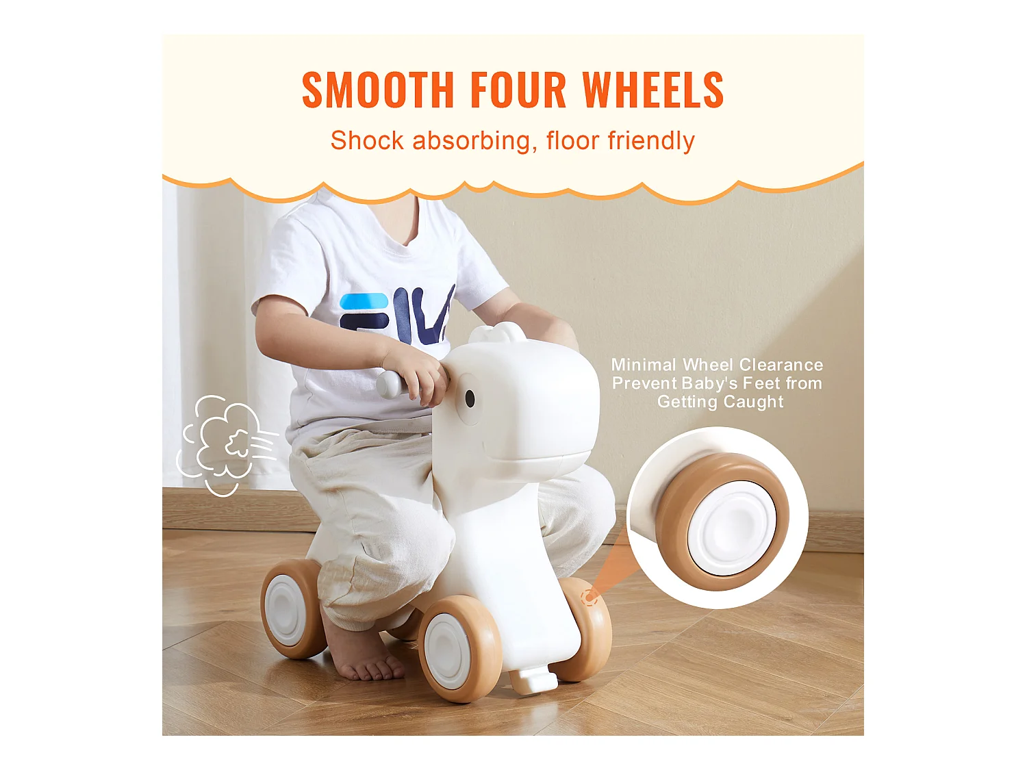 Cheval à Bascule 3 en 1 SucceBuy, pour Tout-petits de 1 à 3 ans, à Chevaucher, Planche, Rouge