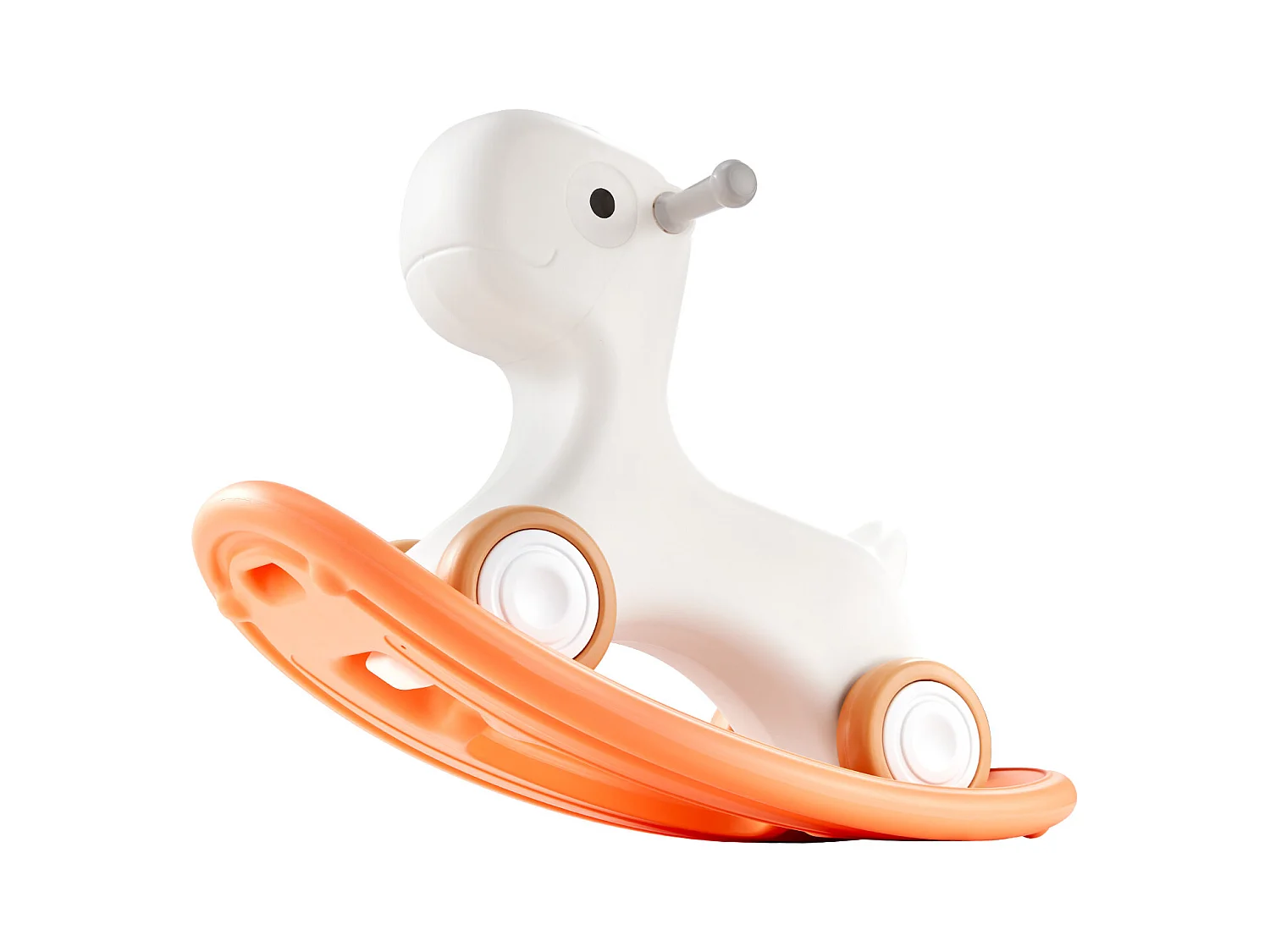 Cheval à Bascule 3 en 1 SucceBuy, pour Tout-petits de 1 à 3 ans, à Chevaucher, Planche, Rouge