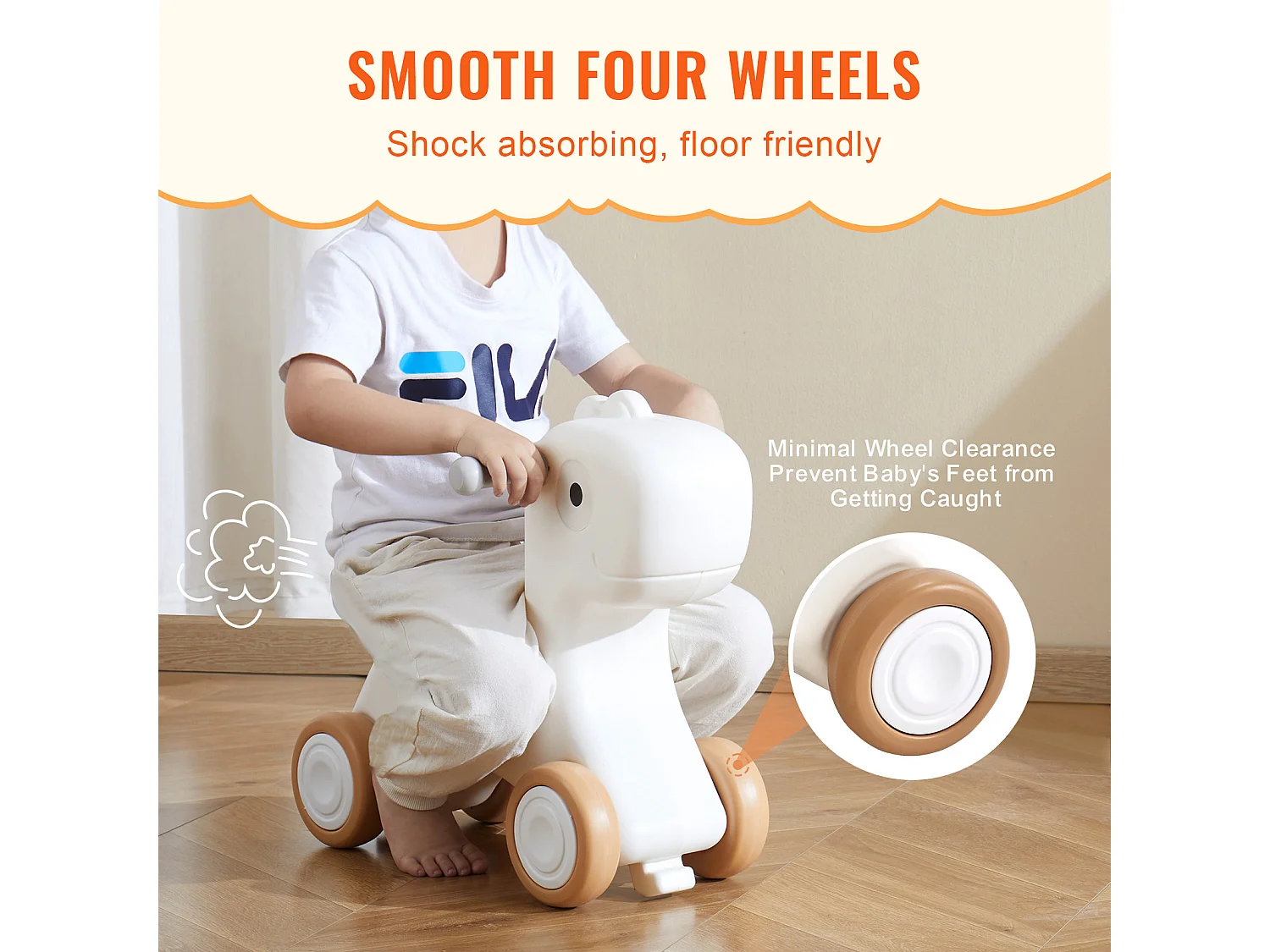 Cheval à Bascule 3 en 1 SucceBuy, pour Tout-petits de 1 à 3 ans, à Chevaucher, Planche, Rouge