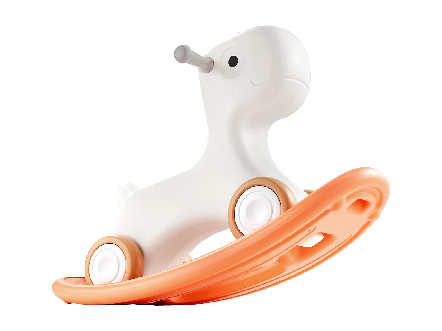 Cheval à Bascule 3 en 1 SucceBuy, pour Tout-petits de 1 à 3 ans, à Chevaucher, Planche, Rouge