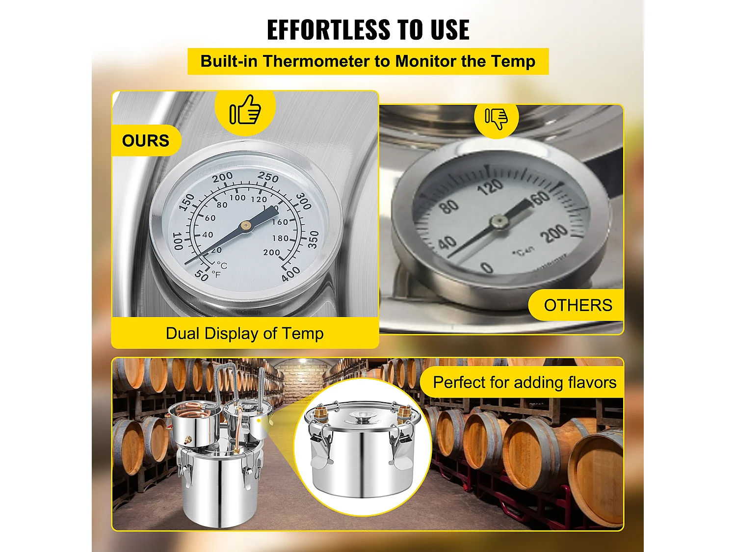 Distillatore SucceBuy D'acqua da 50 Litri con Fusto Thumper e Pompa