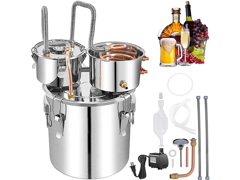 Distillatore SucceBuy D'acqua da 50 Litri con Fusto Thumper e Pompa