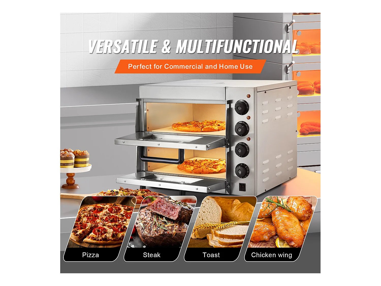 Four SucceBuy Four à Pizza Commercial, Comptoir, Double Pont de 35.56CM