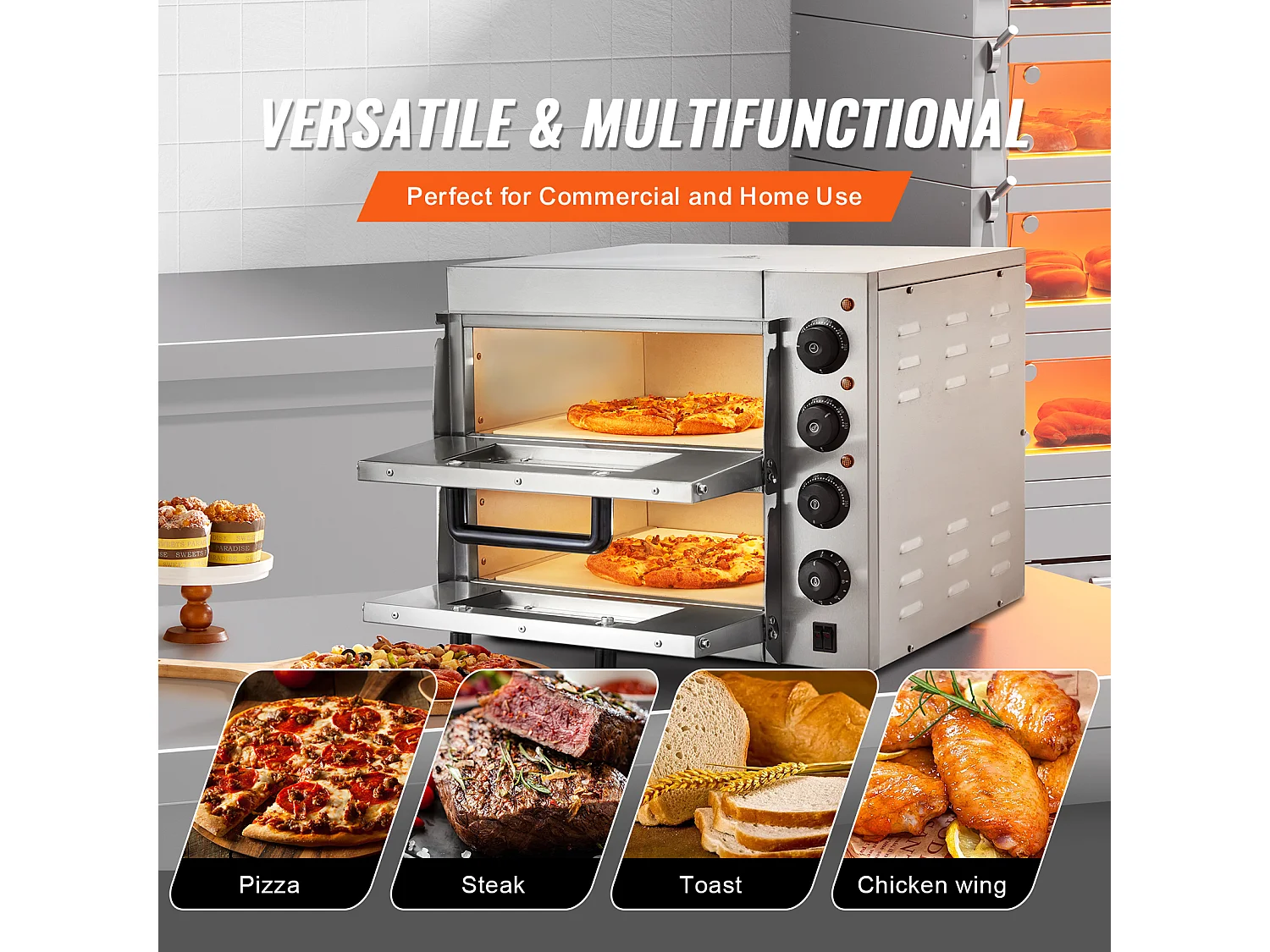 Four SucceBuy Four à Pizza Commercial, Comptoir, Double Pont de 35.56CM