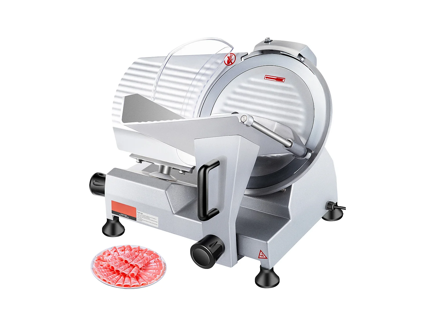 Trancheur SucceBuy Trancheuse à Viande Électrique Commerciale, Lame de 25.4 CM, 240 W, 350-400 Tr/Min