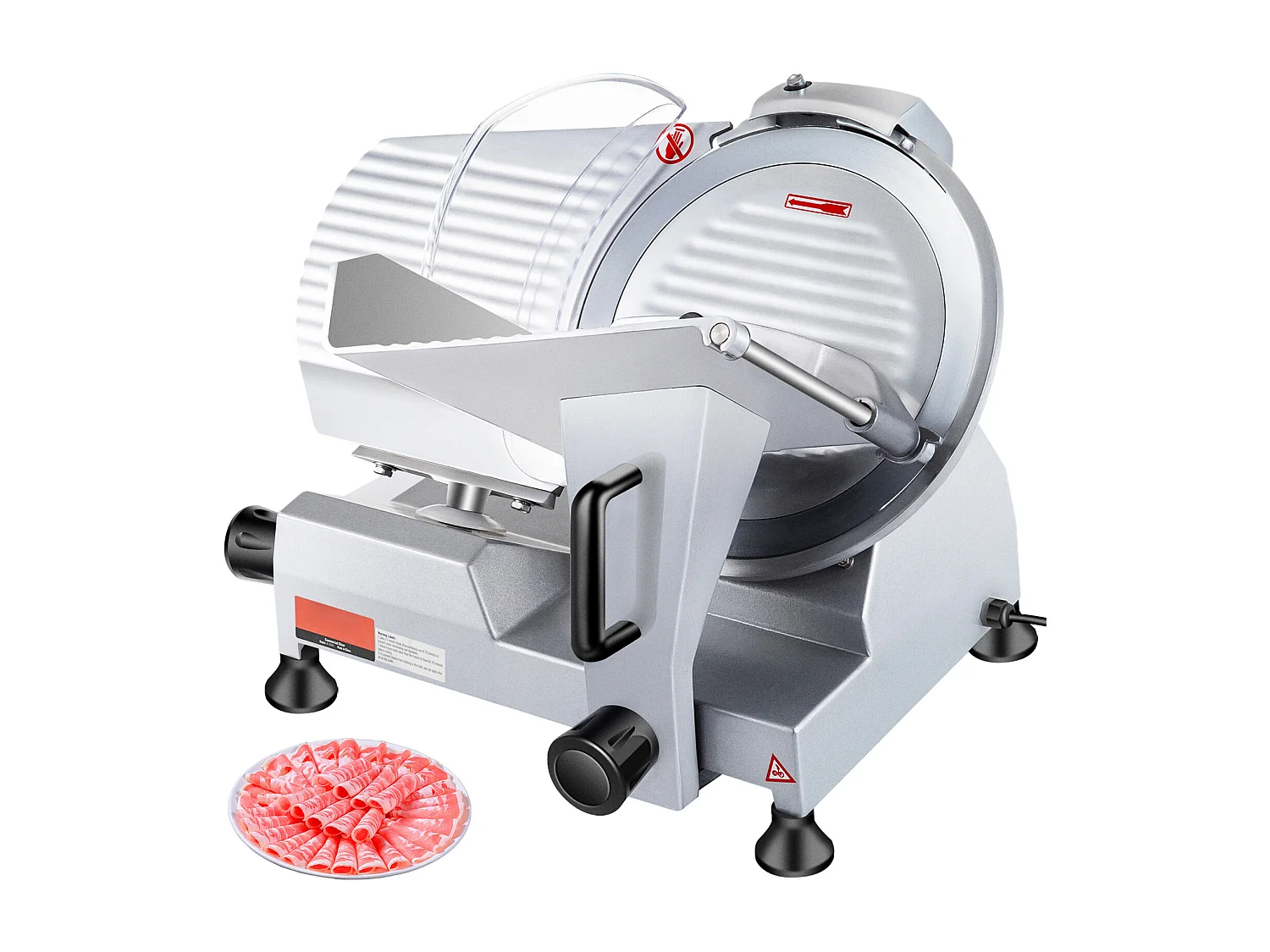 Trancheur SucceBuy Trancheuse à Viande Électrique Commerciale, Lame de 25.4 CM, 240 W, 350-400 Tr/Min