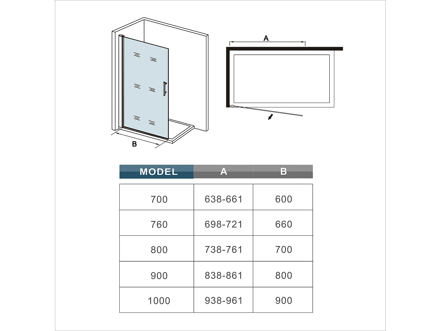 Douchewand-Inloopdouche draaibaar 96x195cm 6mm NANO veiligheidsglas Easyclean glanzend chroom aluminium profiel