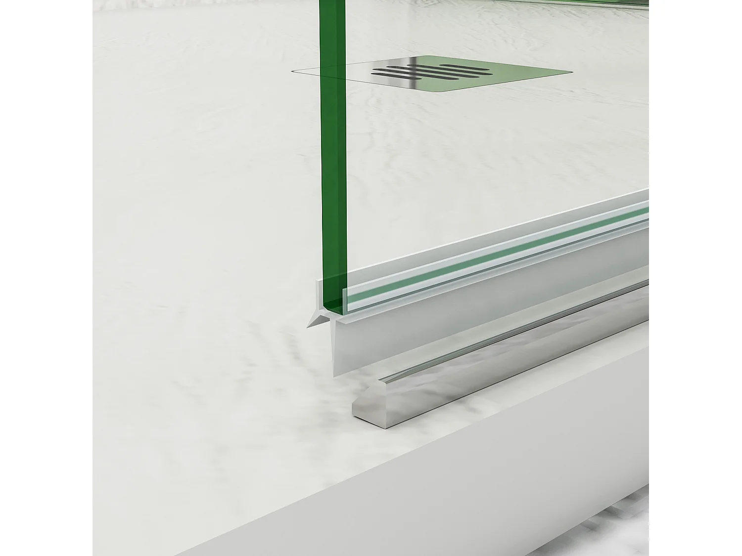 Douchewand-Inloopdouche 90x85x195cm 2 delig inklapbaar 6mm NANO EasyClean veiligheidsglas 45cm Stabilisatiestang (draaibaar) glanzend chroom profiel