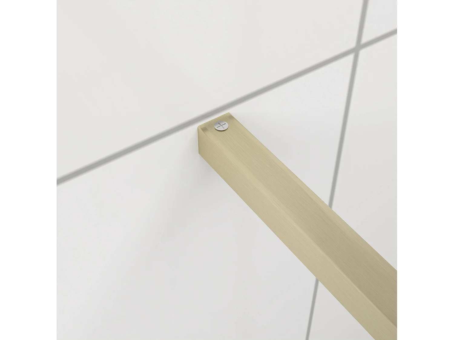 Douchewand-Inloopdouche 70x200cm 8mm NANO Easyclean zwart raster gezeefdrukt gehard glas gouden profiel 90 cm stabilisatiestang(kan worden gesneden).