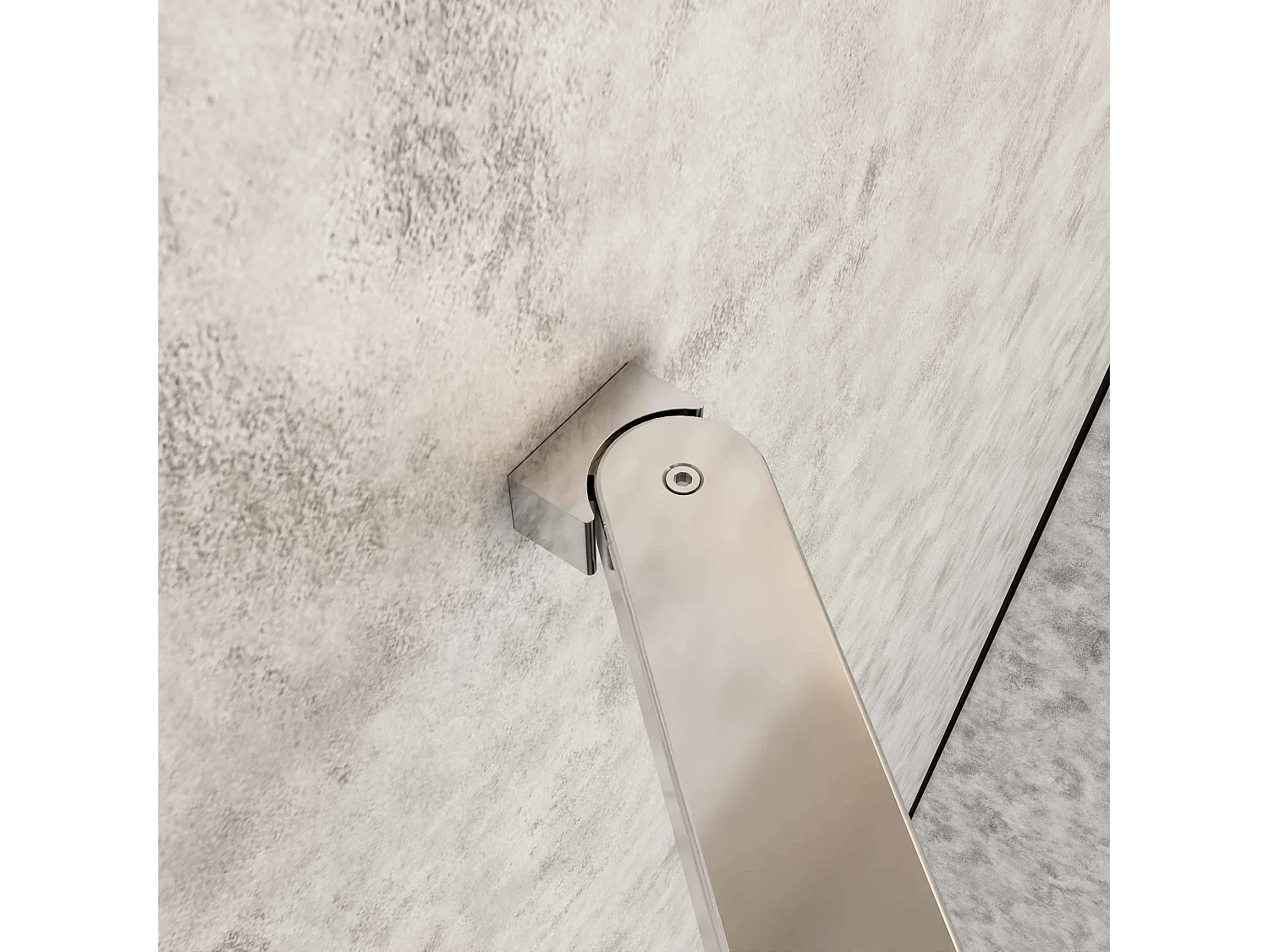 Douchewand-Inloopdouche draaibaar 86x195cm 8mm gehard glas easyclean antikalk glanzend chroom aluminium profiel