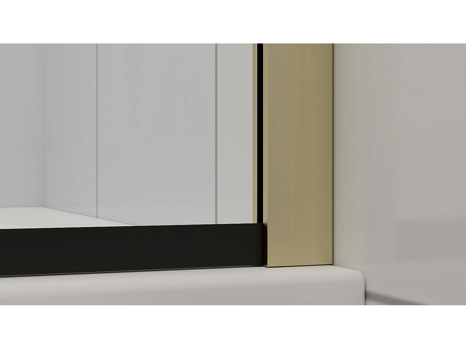 Douchewand-Inloopdouche 80x200cm met mat Zwart kader en raster 8mm NANO EasyClean veiligheidsglas gouden profiel Stabilisatiestang 45cm