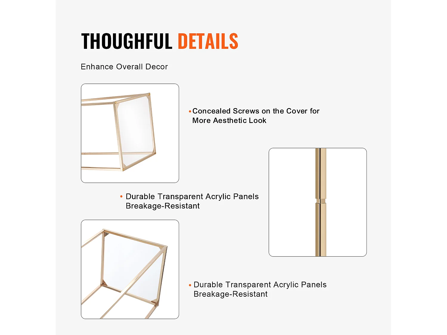 Support de Fleurs SucceBuy, Doré, Lot de 10, 80 cm, pour Réception Événement Décoration de Fête Maison