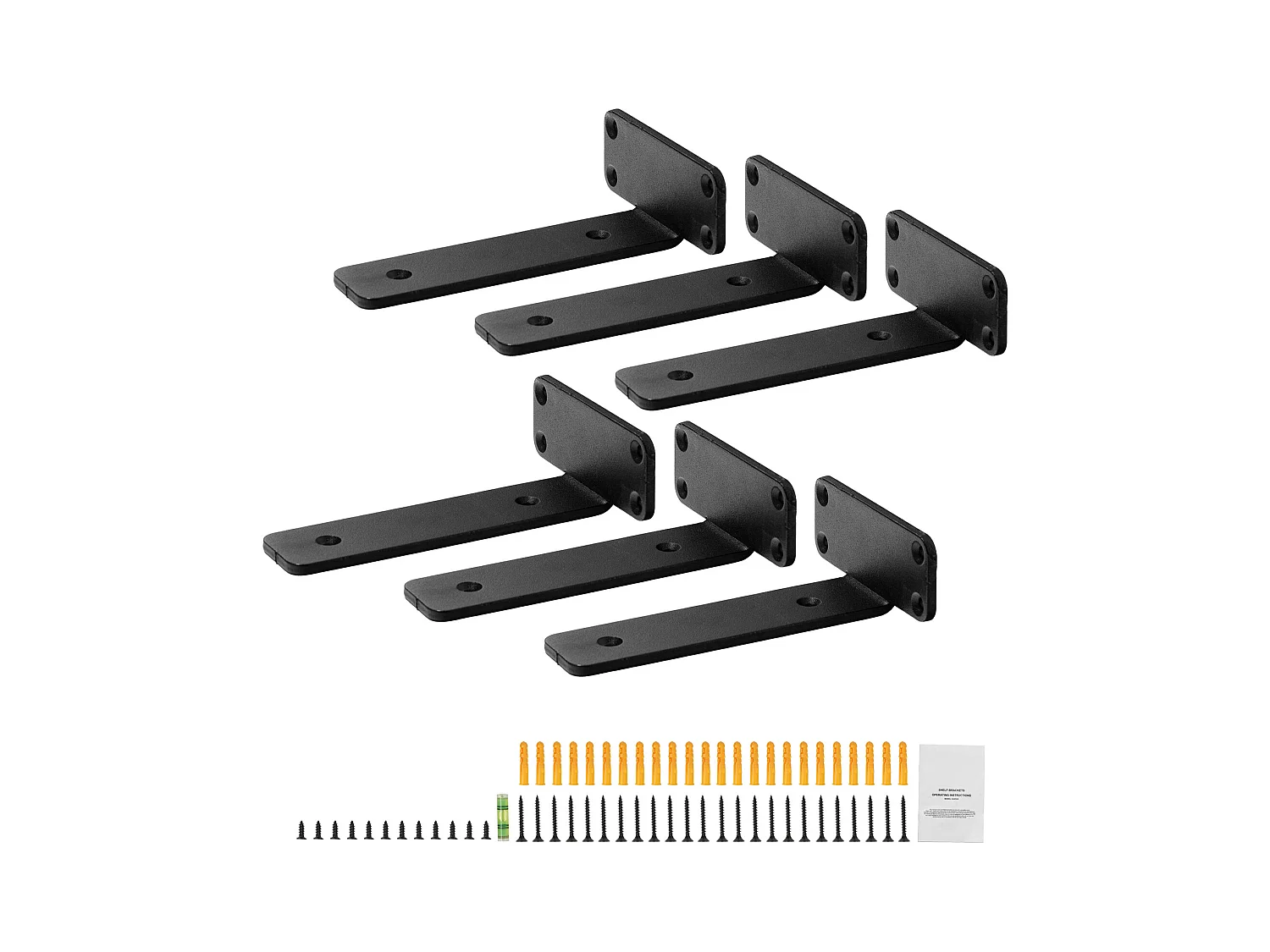 Support D'étagère Flottant Robuste SucceBuy 20.3 Cm L x 10.1 Cm W x 4 Cm H 6 Pièces