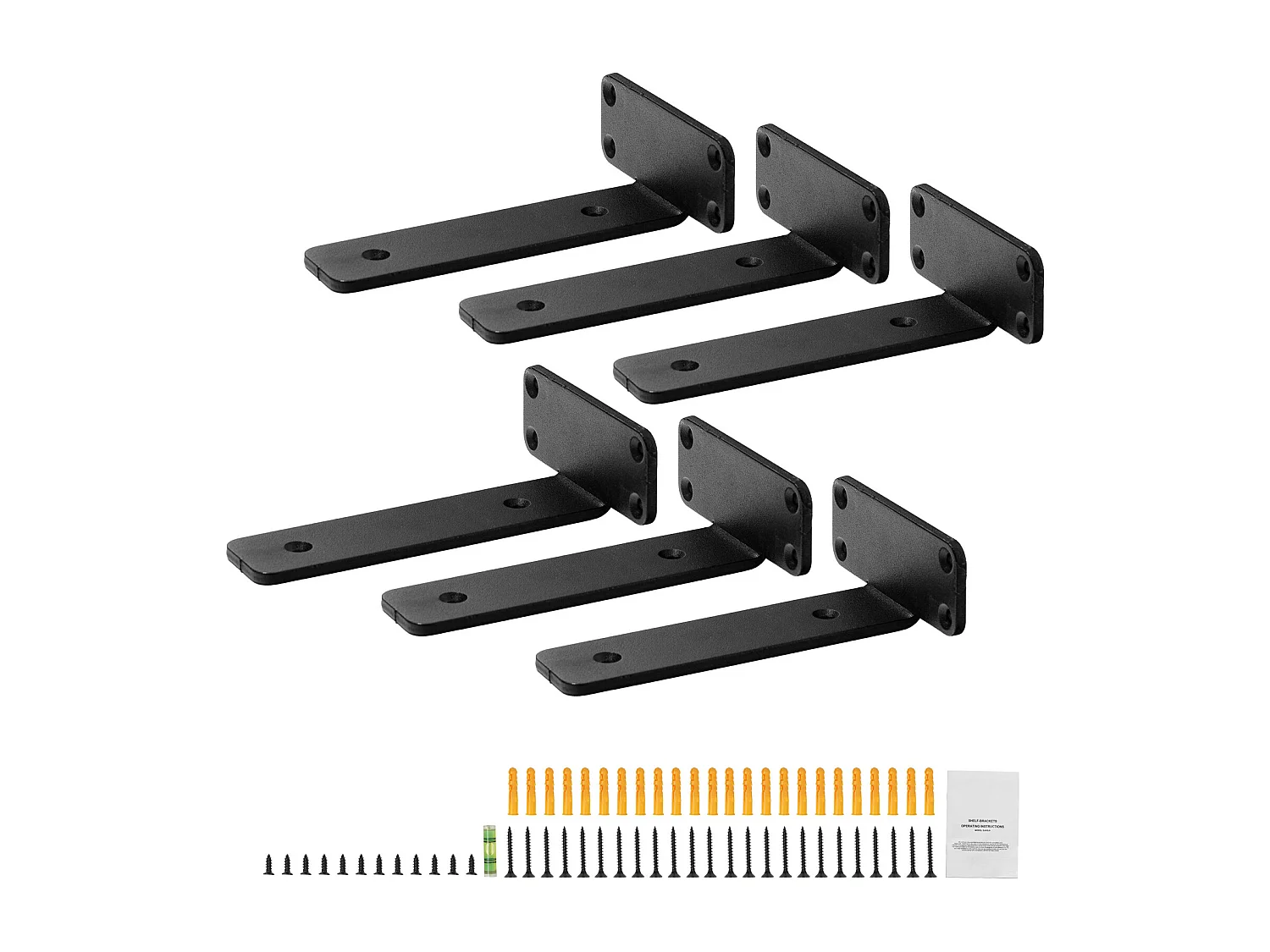 Support D'étagère Flottant Robuste SucceBuy 20.3 Cm L x 10.1 Cm W x 4 Cm H 6 Pièces