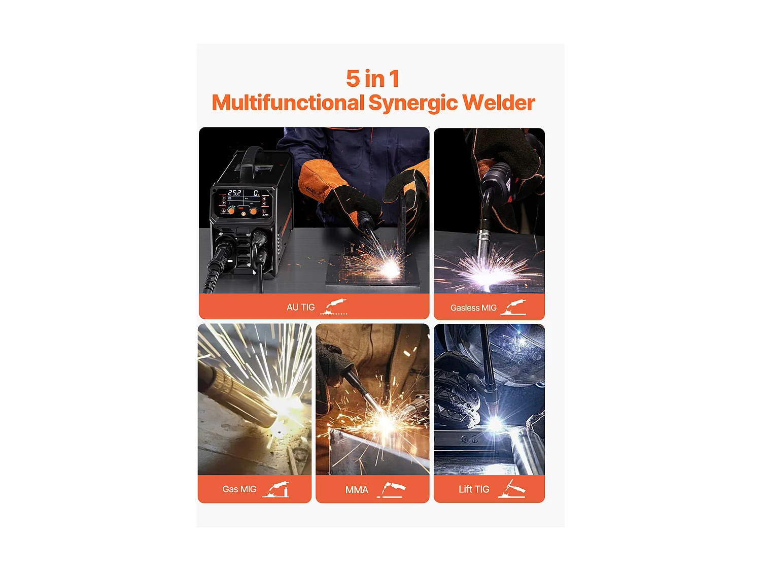 Synergiczna Spawarka MIG SucceBuy, Zaawansowane Rozwiązanie Spawalnicze 200 A, Ta Synergiczna Spawarka 5 w 1
