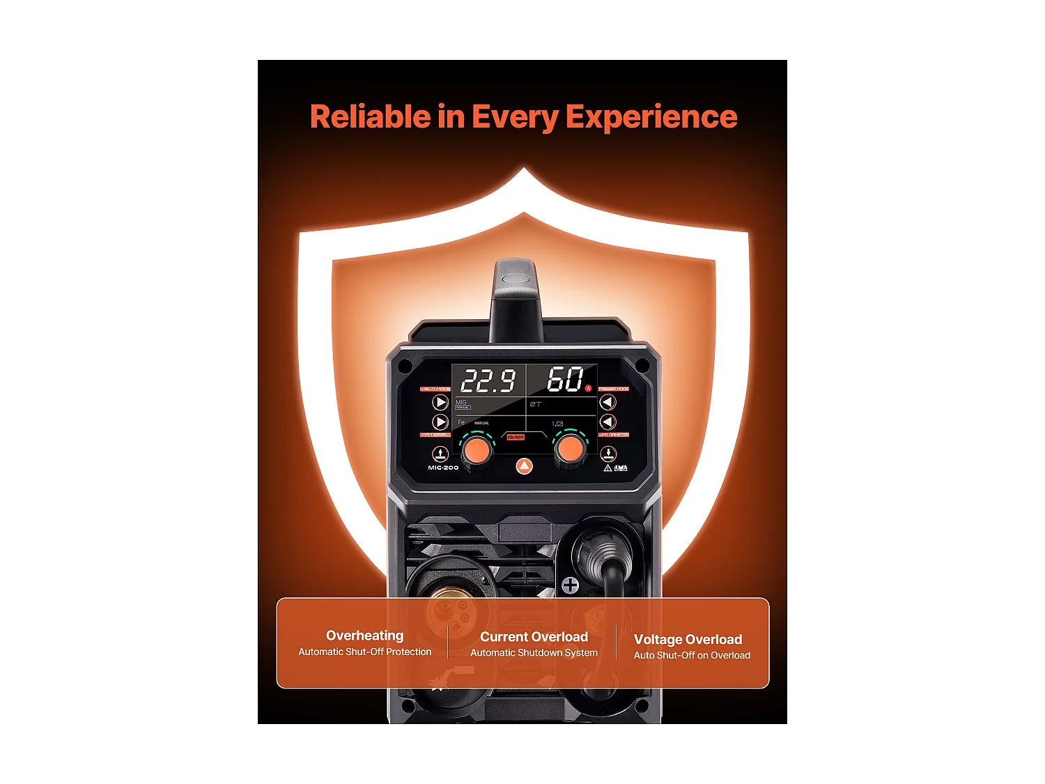 Saldatrice MIG SucceBuy - Centrale di Saldatura Multi-Processo 200 A, Saldatrice 4 in 1 per Lavori Polivalenti