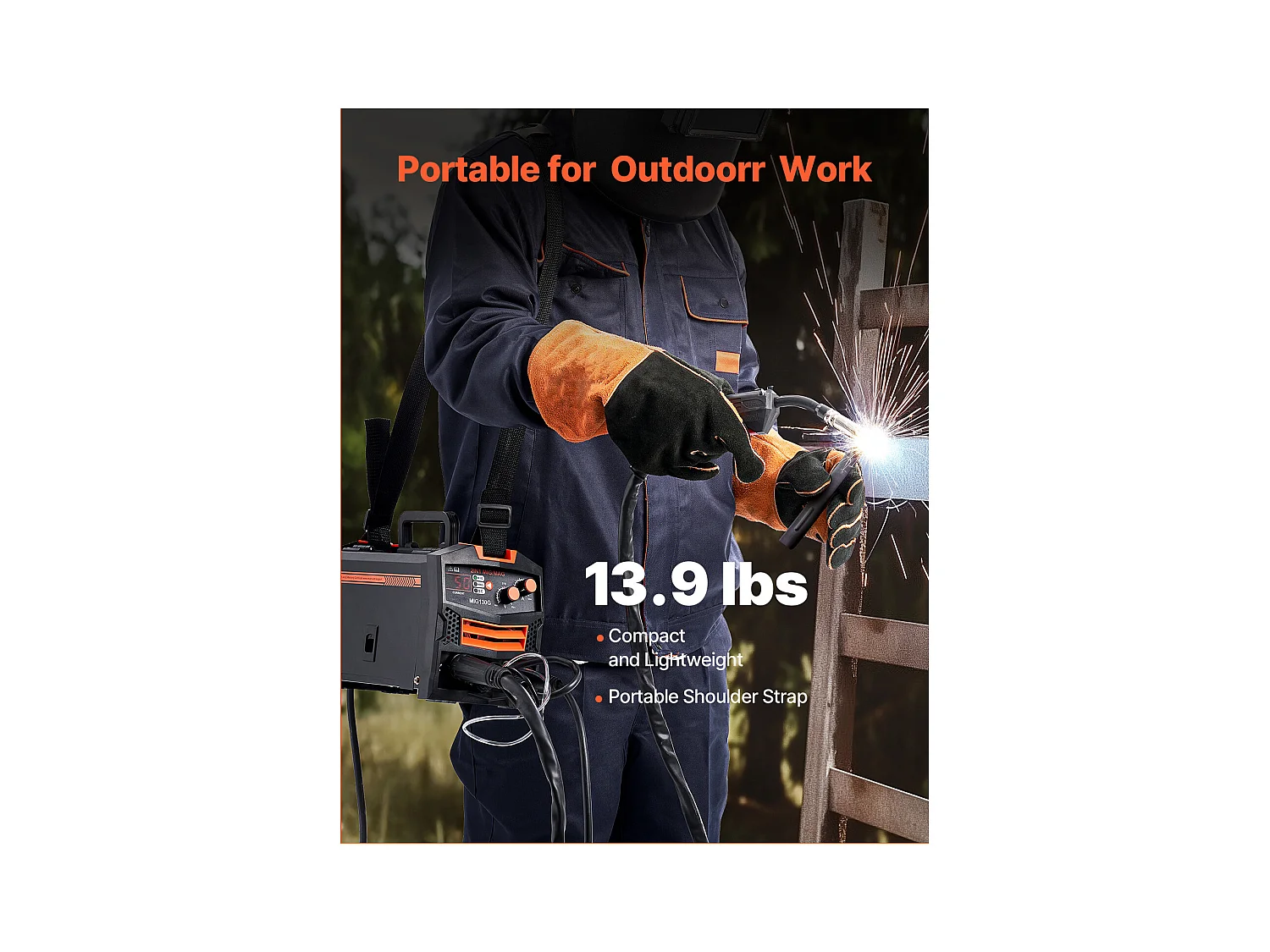 Saldatrice a Filo Animato 2 in 1 SucceBuy MIG 130A con Gas/Senza Gas, Saldatrice MIG Inverter IGBT Portatile