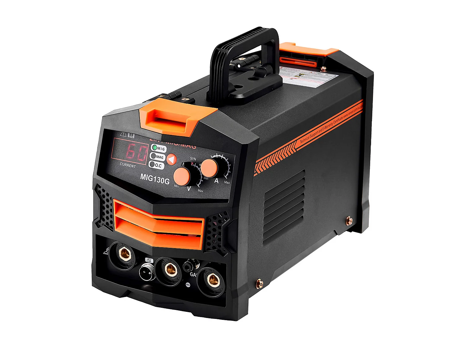 Poste de Soudage à Fil Fourré 2 en 1 SucceBuy MIG Welder 130A avec Gaz/Sans Gaz, Soudeuse MIG à Onduleur IGBT Portable