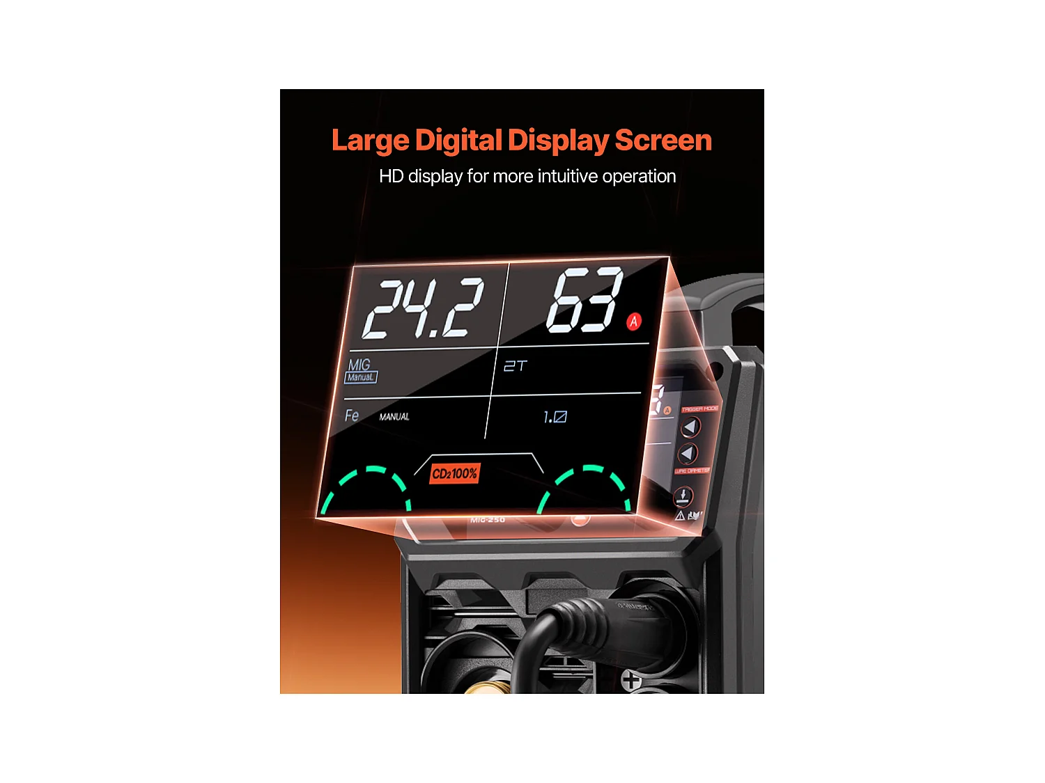 Poste à Souder MIG Pro SucceBuy, Poste à Souder MIG à Impulsion 250 A. Poste à Souder Synergique 5 en 1 avec Technologie Inverter IGBT et écran LCD
