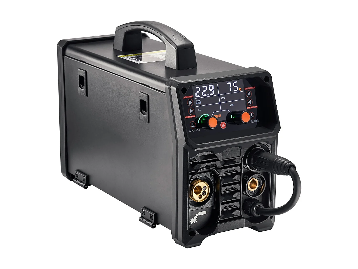 Saldatrice MIG Pro SucceBuy, Saldatrice MIG a Impulso 250 A, Saldatrice Sinergica 5 in 1 con Tecnologia Inverter IGBT e Display LCD