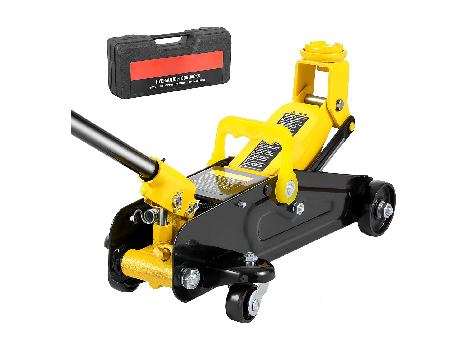 Cric Hydraulique SucceBuy Cric de Sol à Profil Bas de 1,5 Tonne, Hydraulique à Piston Unique Robuste