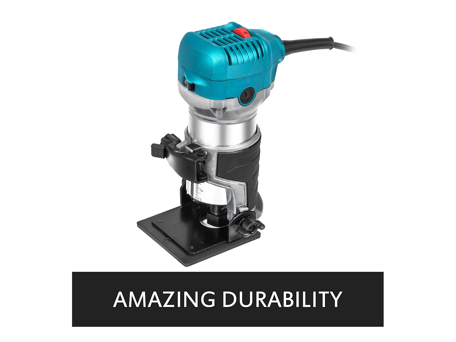 Compact Router SucceBuy, 800W, Vitesse Variable 30000 RPM, Pinces 0.6Cm  et 0.9Cm, Base Plongeante et Inclinable, 220V