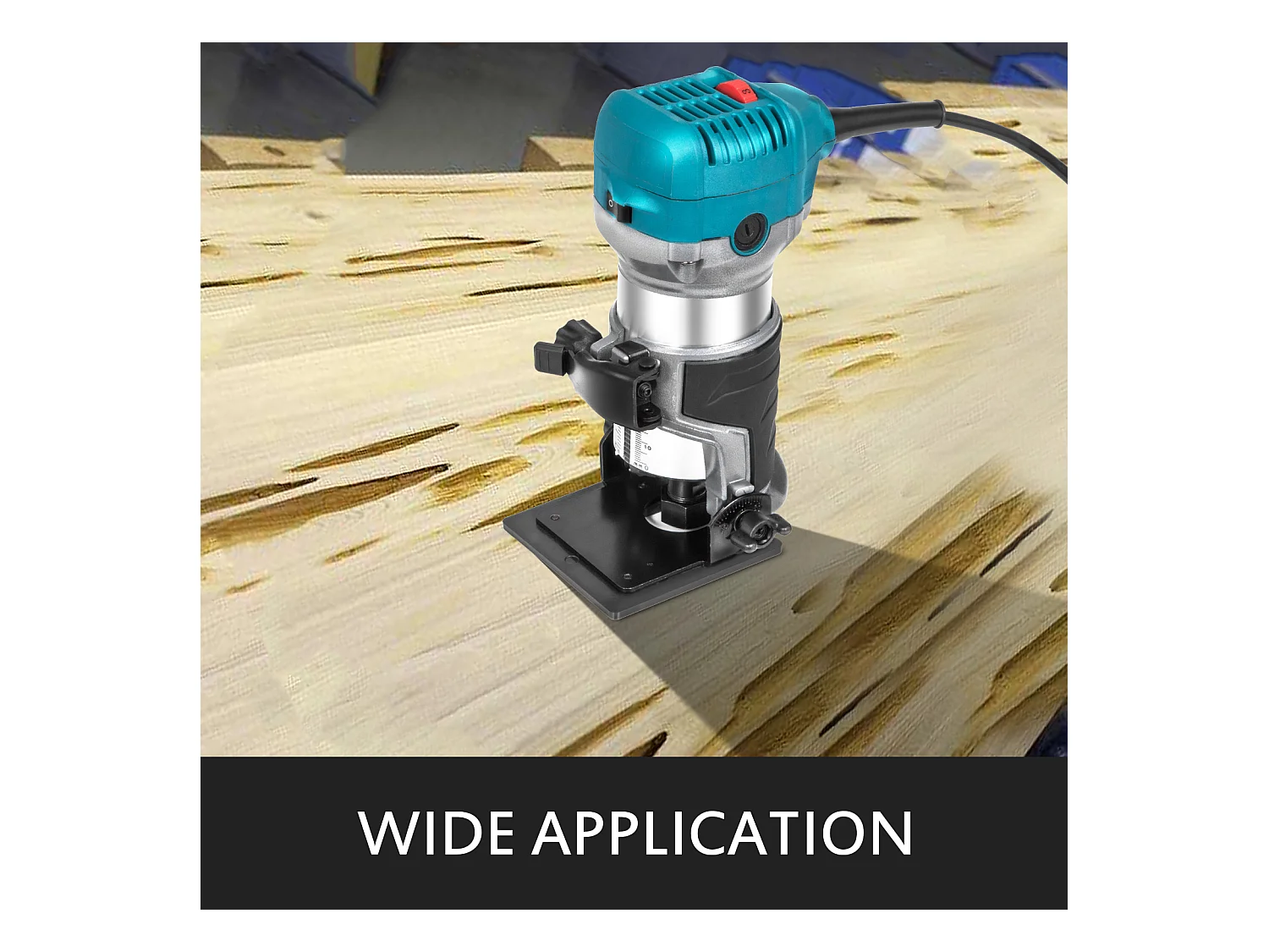 Compact Router SucceBuy, 800W, Vitesse Variable 30000 RPM, Pinces 0.6Cm  et 0.9Cm, Base Plongeante et Inclinable, 220V