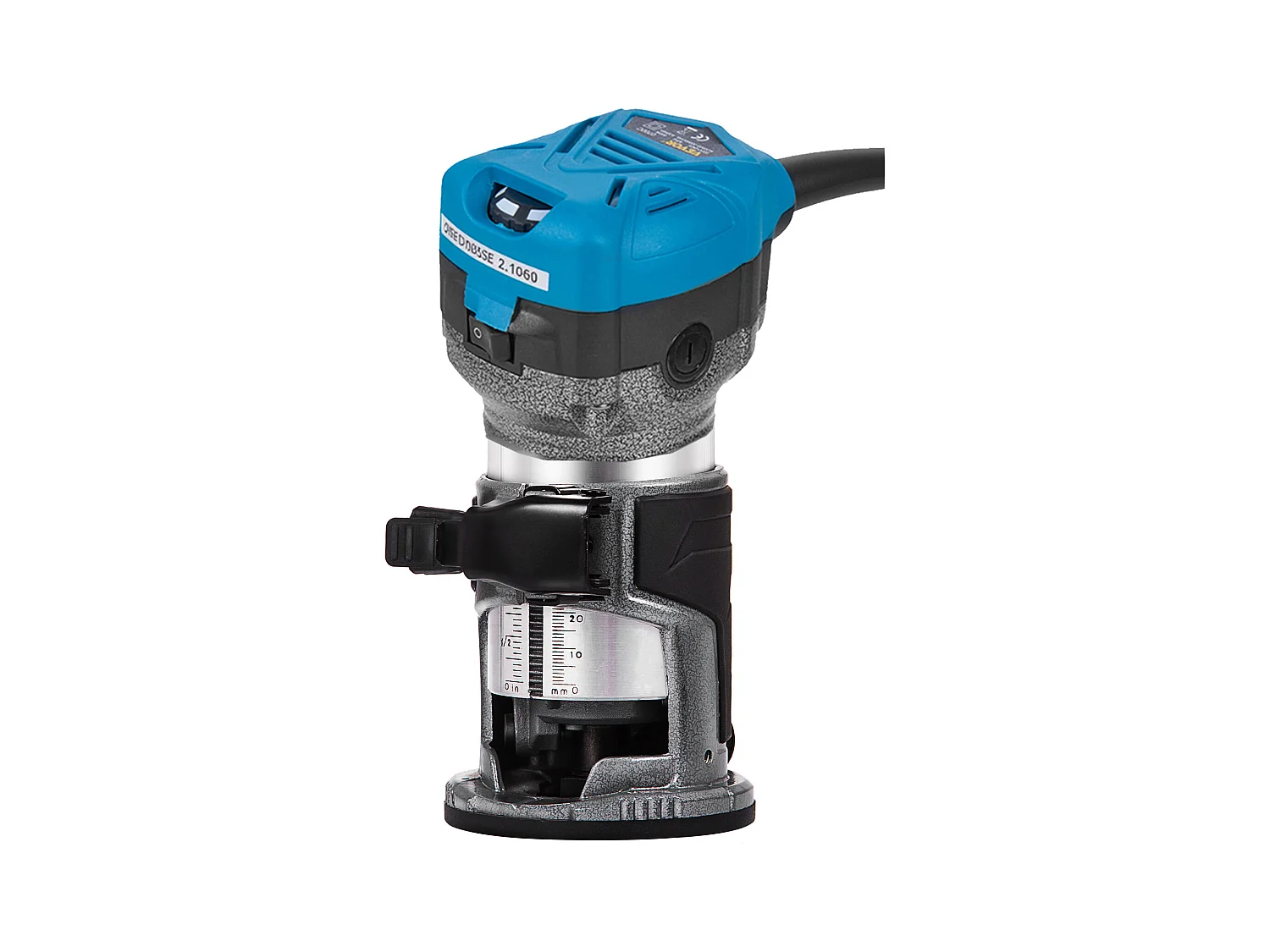 Compact Router SucceBuy, 800W, Vitesse Variable 30000 RPM, Pinces 0.6Cm  et 0.9Cm, Base Plongeante et Inclinable, 220V