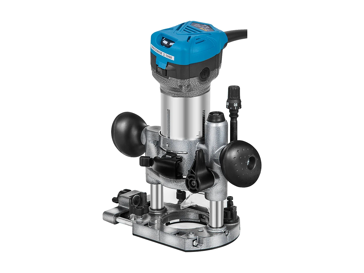 Compact Router SucceBuy, 800W, Vitesse Variable 30000 RPM, Pinces 0.6Cm  et 0.9Cm, Base Plongeante et Inclinable, 220V