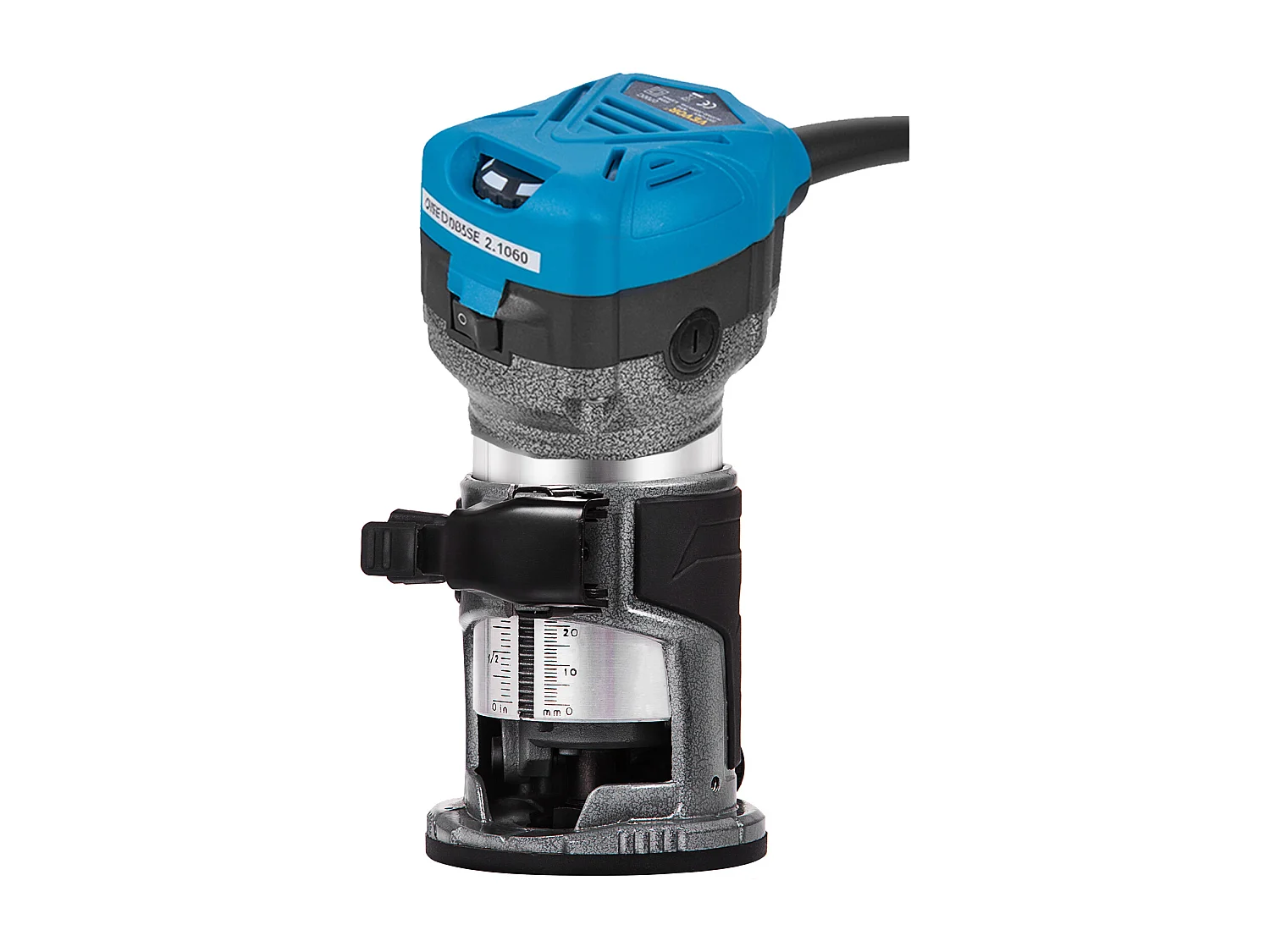 Compact Router SucceBuy, 800W, Vitesse Variable 30000 RPM, Pinces 0.6Cm  et 0.9Cm, Base Plongeante et Inclinable, 220V