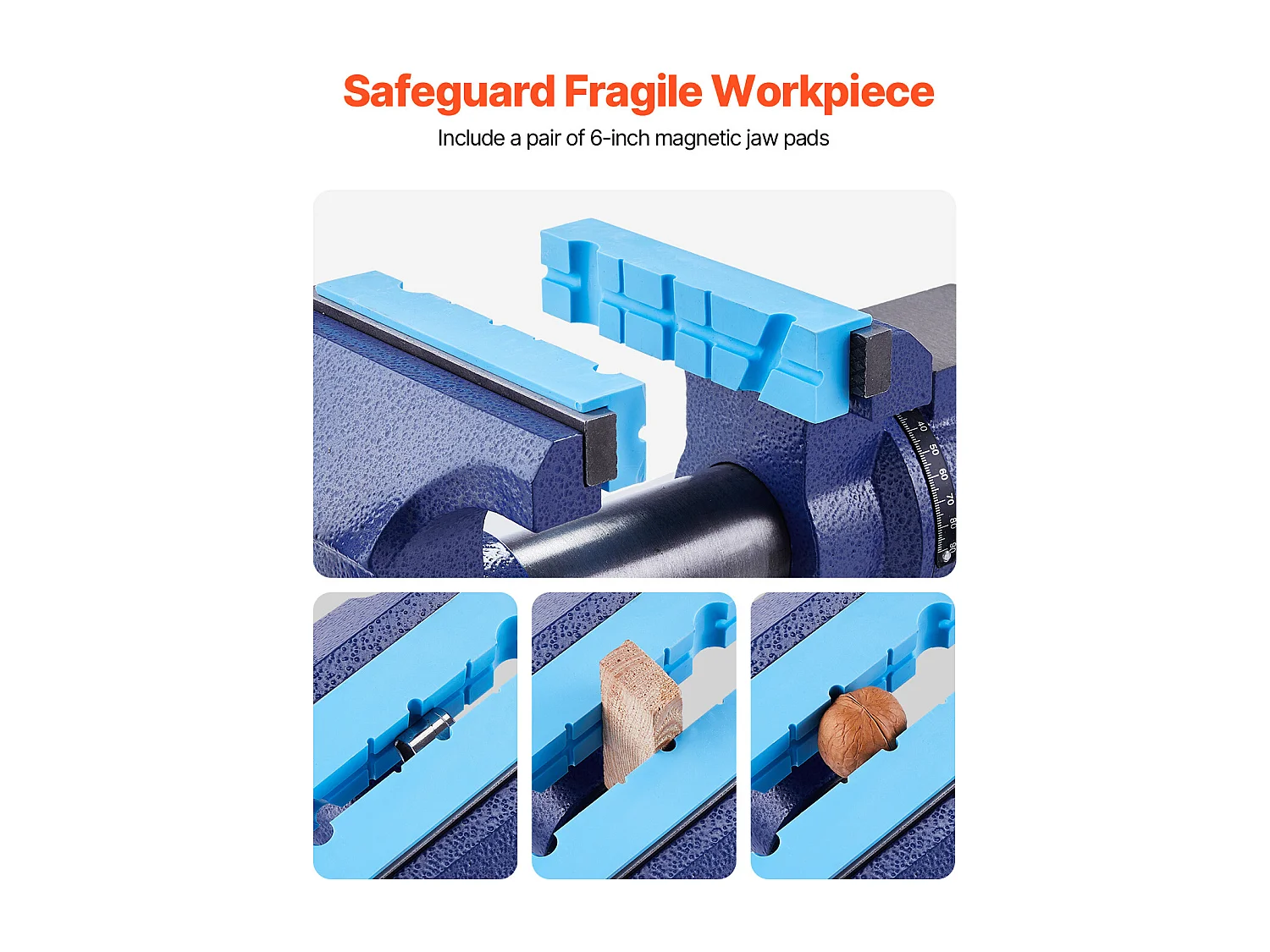 Mehrzweck-Schraubstock SucceBuy 16.51cm, Robuste 360°-Schwenkbasis