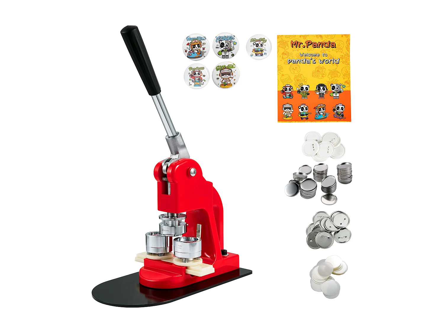 Machine à Fabriquer des Boutons SucceBuy 31mm , Kit de Presse à Badges 32 mm avec 500 Pièces Gratuites