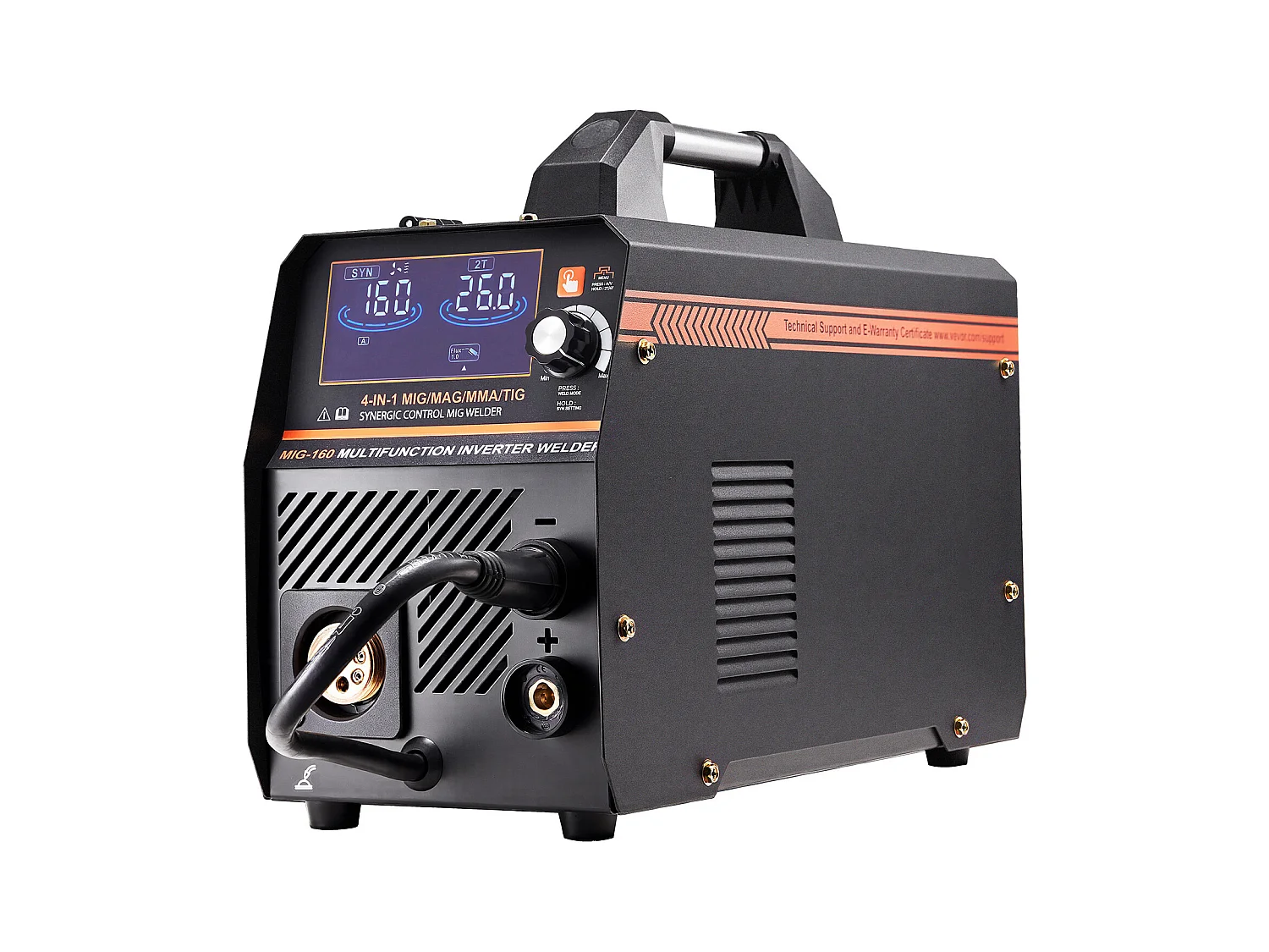 Poste à Souder MIG SucceBuy 4 en 1 160A : Machine de Soudage Multi-Processus 4 en 1 MIG à Gaz/MIG à Noyau de Flux/Stick/Lift TIG