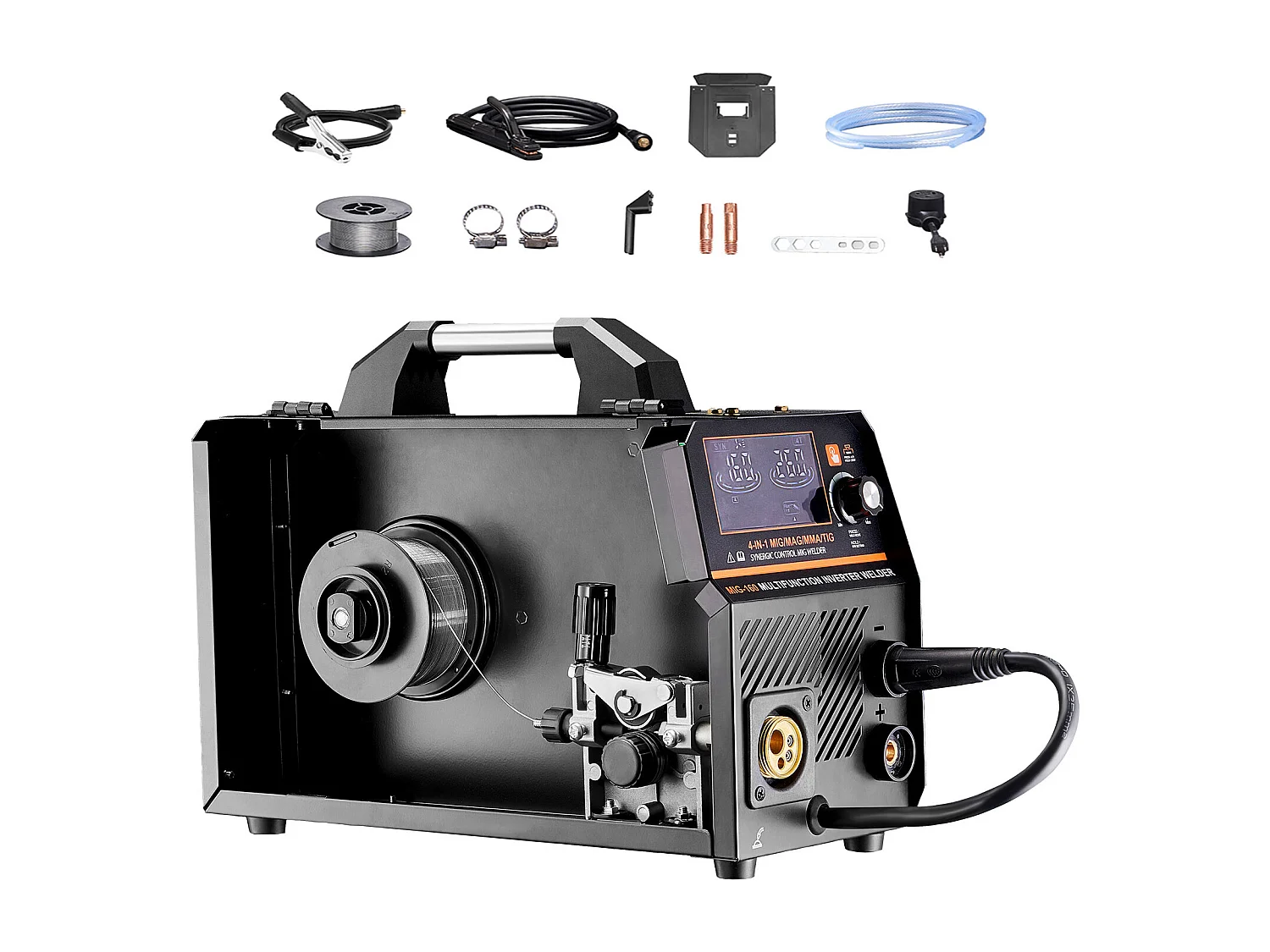 MIG-Schweißgerät SucceBuy 4-in-1 160A: Mehrprozess-Schweißmaschine 4-in-1 MIG mit Gas/MIG mit Fülldraht/Stick/Lift TIG
